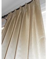 Sample of fabric // Designer Drapes contemporary textured pattern silvery gold tones new custom made PAIR