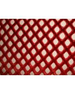 Sample of fabric  //  Kravet cut velvet fabric pillow covers SILK ELEGANCE in red geometric new PAIR