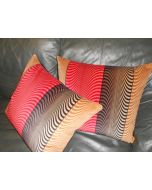 Osborne & Little Throw pillows ASHDOWN printed velvet custom new PAIR