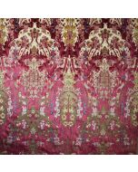 Sample of fabric //  Luigi Bevilacqua pillows FRESIE silk cut velvet fabric multicolor Red new Pair