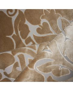 KRAVET COUTURE cut velvet fabric New Inspiration pattern in TRUFFLE beige tan colors 6Y